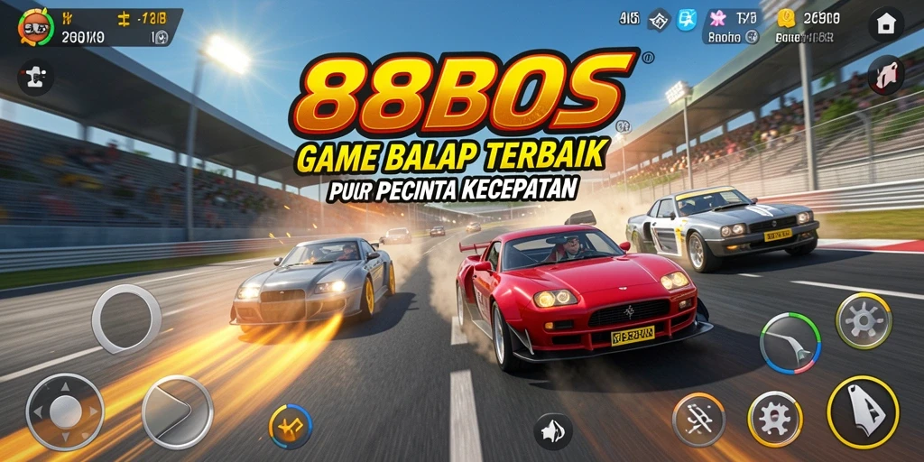 Screenshot utama 88BOS menampilkan aksi balapan mendebarkan dengan grafis yang memukau.