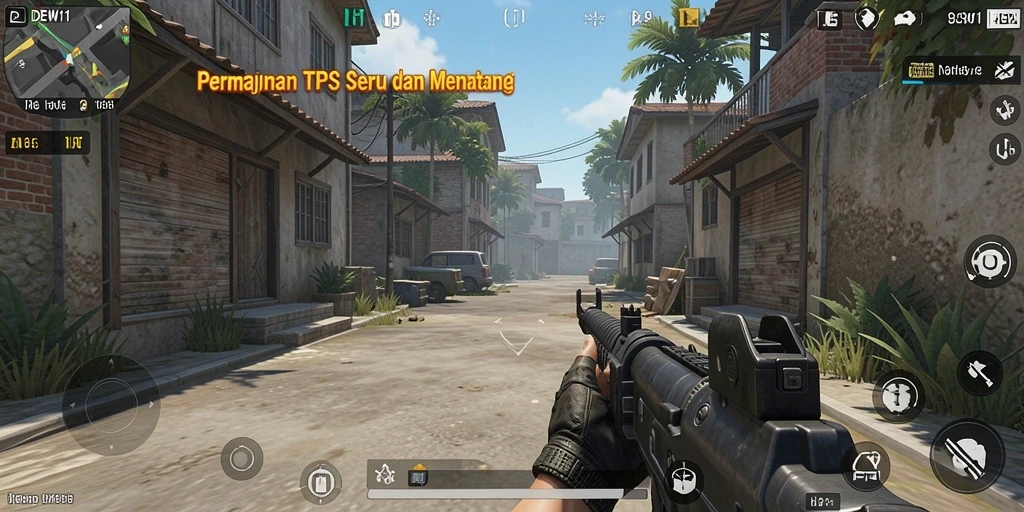 Tampilan gameplay seru dari DEWI11 dalam aksi TPS.