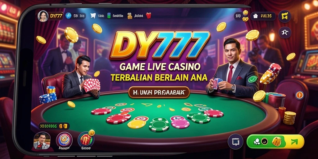 Tampilan gameplay menarik dari Live Casino DY777 dengan dealer langsung.