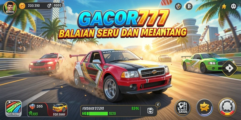 Tangkapan layar dari gameplay GACOR777 yang mendebarkan di jalan balap.