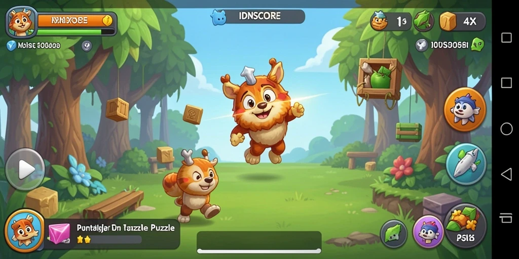 Tampilan menantang dan menyenangkan dari game Puzzle IDNSCORE.