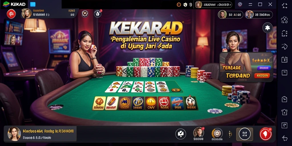 Tampilan gameplay KEKAR4D yang mendebarkan dalam Live Casino.