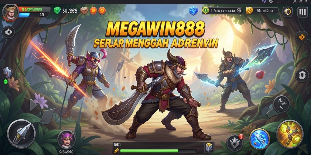Screenshot gameplay MEGAWIN888 yang menampilkan aksi petualangan mendebarkan.