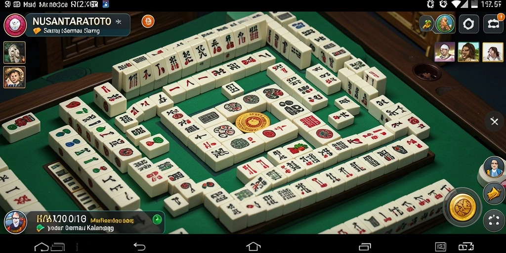 Tampilan gameplay Mahjong yang menarik dari NUSANTARATOTO.