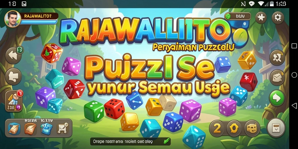 Screenshot gameplay RAJAWALITOTO yang menampilkan tantangan puzzle seru.
