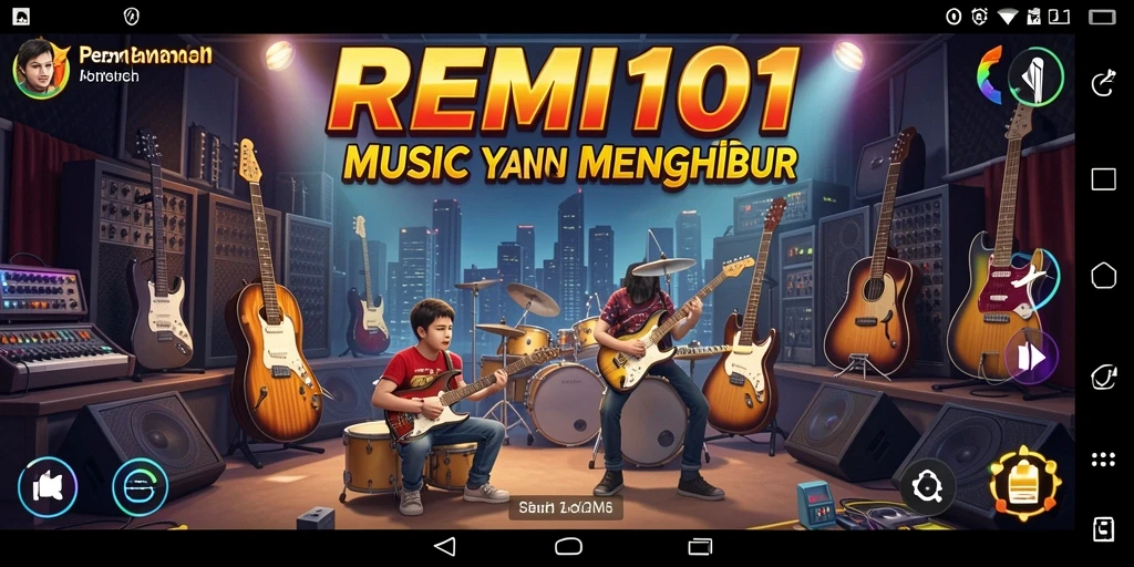 Tampilan gameplay yang seru dalam permainan Musik REMI101.