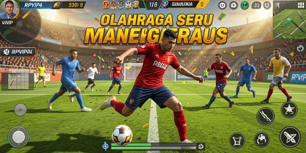 Tampilan gameplay <strong>RPVIP4</strong> yang mengesankan dengan aksi olahraga yang intens.