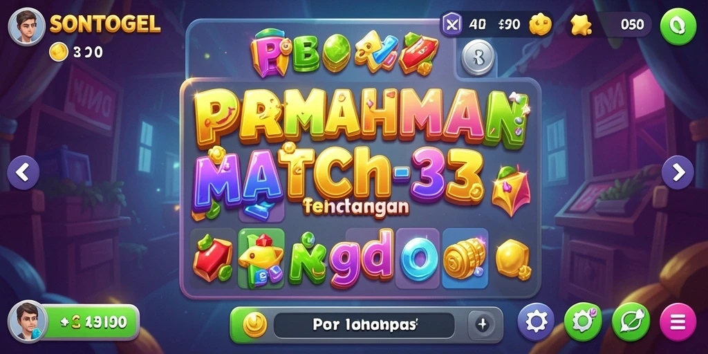 Tampilan gameplay SONTOGEL yang penuh warna dan menarik.