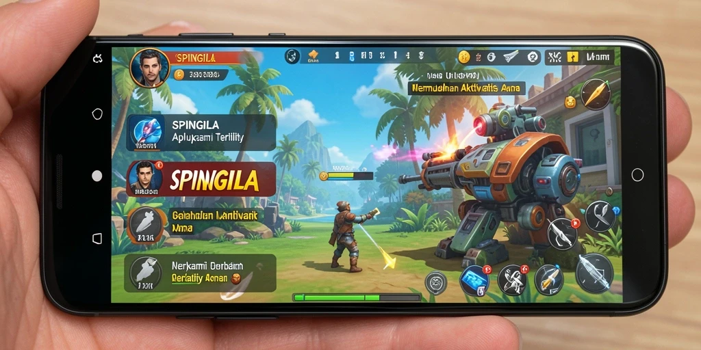 Tampilan utama SPINGILA dengan berbagai fitur utility untuk pengguna.